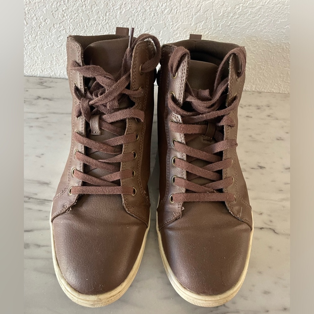 Mens Brown Drew Combat Boot, 9.5